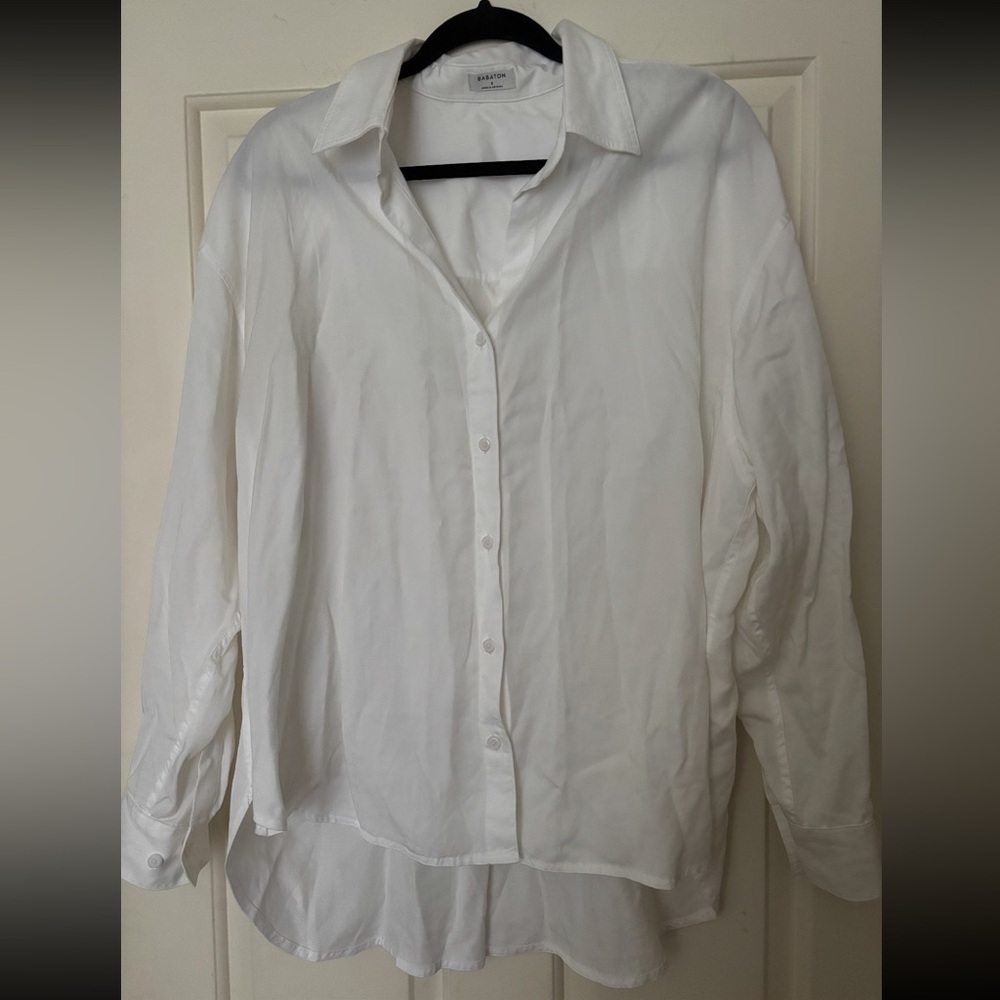 Zara White Satin-Look Shirt